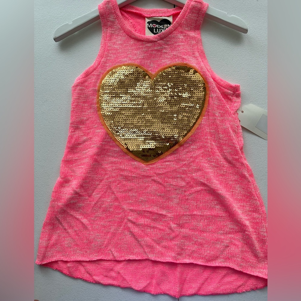 Girls Modern Lux Heart Tank Top